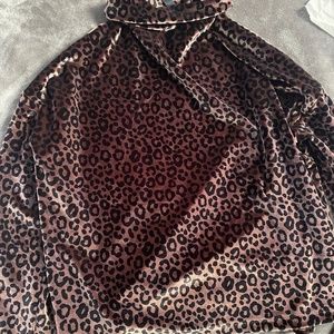 Victoria Secret Velvet Cheetah Print Sweater